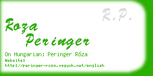 roza peringer business card